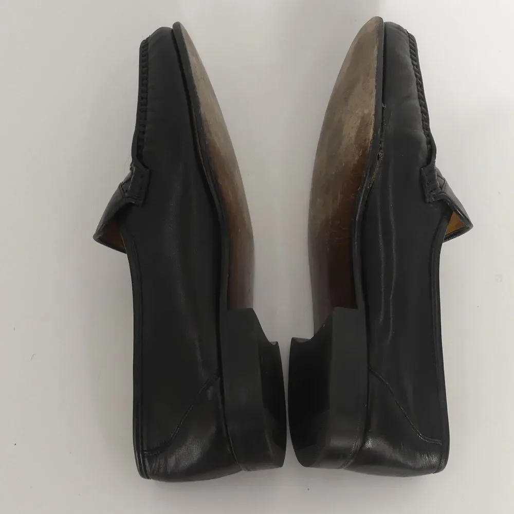 Bally Parawet Black Leather Loafers Men's 8.5 EEE‎